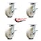 Service Caster 8 Inch Kingpinless Nylon Wheel Swivel Caster Set with Brakes SCC-KP30S820-NYR-SLB-4 - alternate 4